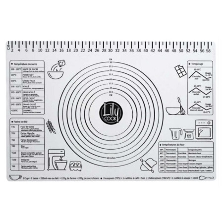 graduated non-stick baking mat 40x60 cm
