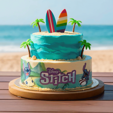 edible stitch birthday cake decorations