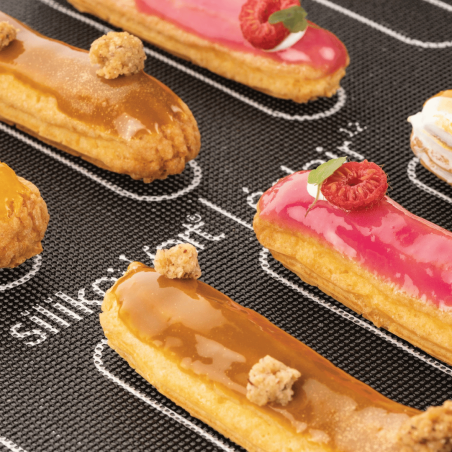 pastry éclairs with silicone mat