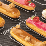pastry éclairs with silicone mat