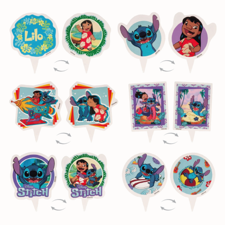 reversible cupcake toppers lilo and stitch