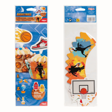 basketball cupcake decorating kit