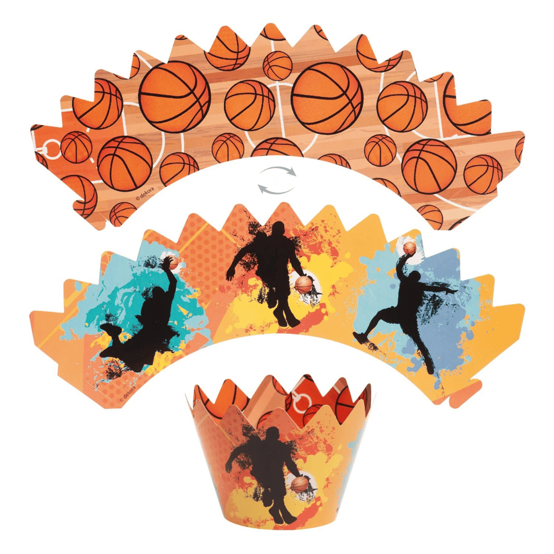 basketball cupcake wrapping paper