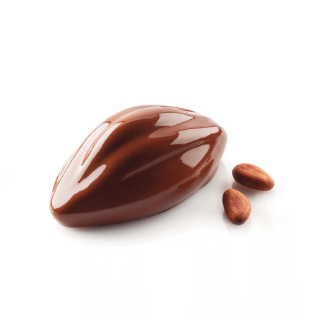 Cocoa trompe l'oeil entremet with Silikomart silicone mold