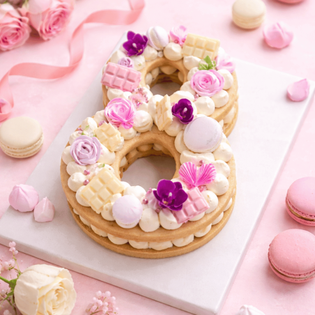 mini white chocolate bar for number cake