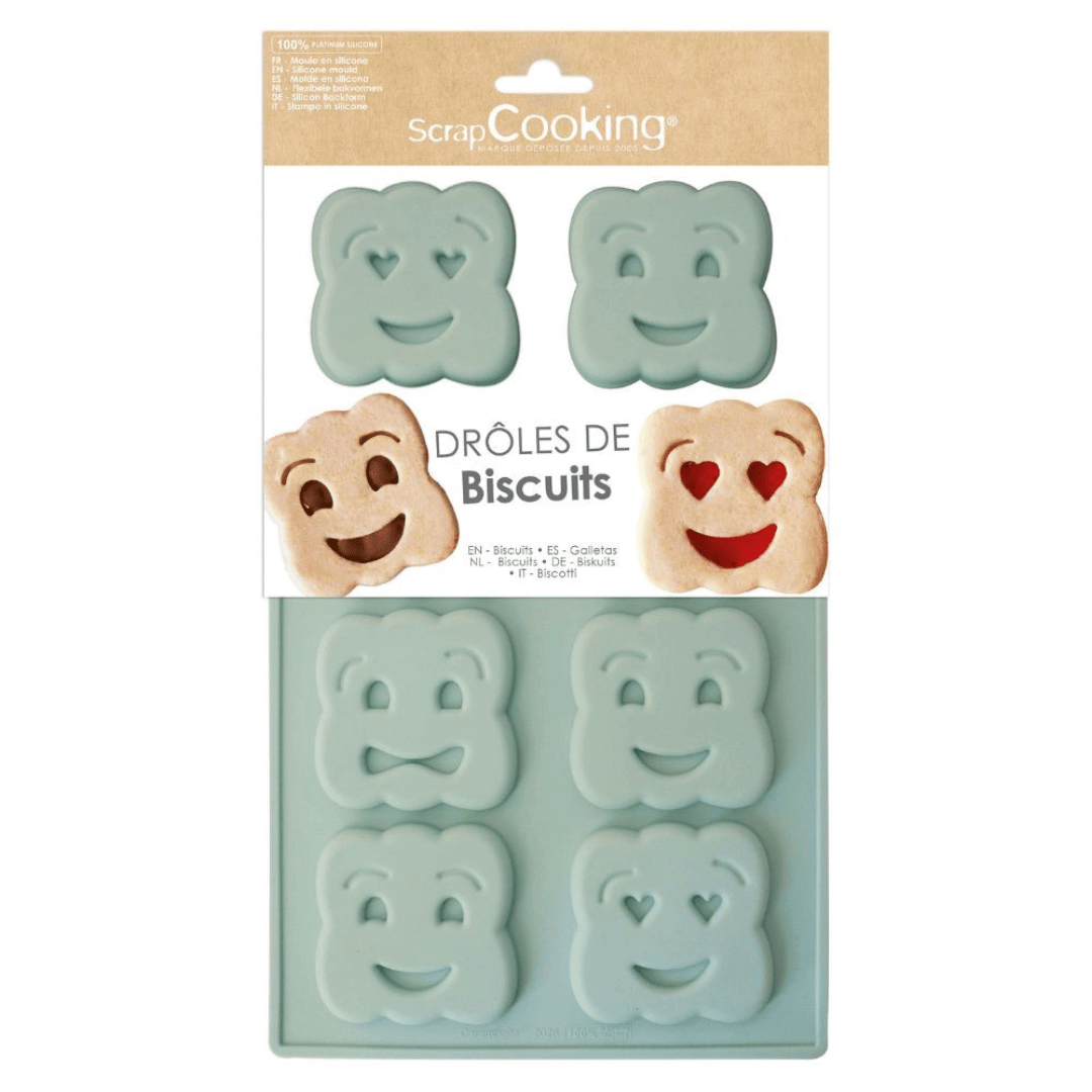 Scrapcooking silicone mold for BN-style cookies