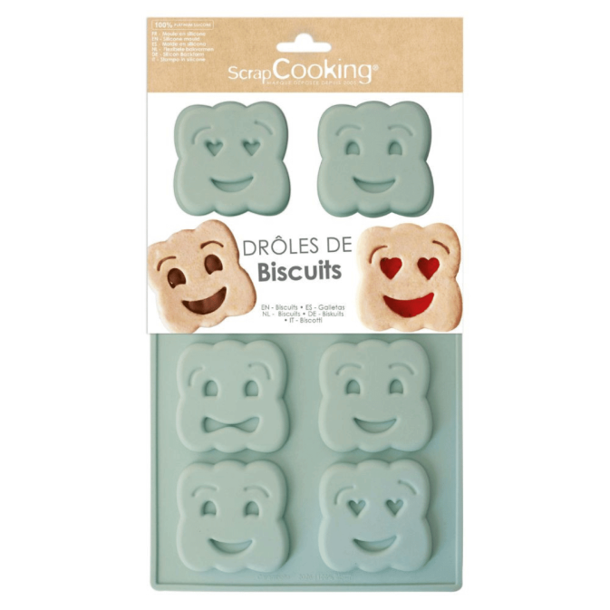 Scrapcooking silicone mold for BN-style cookies
