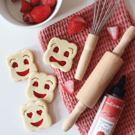 Funny silicone cookie mold in the style of BN cookies for snacks