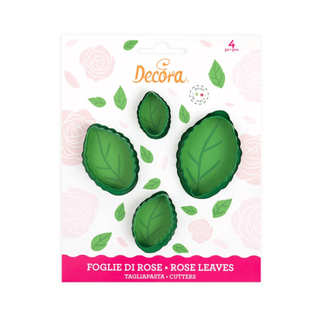 4 rose leaf cutters | Cake Design Material