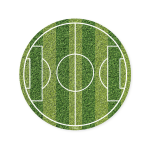 football-shaped cake disc - 15 cm