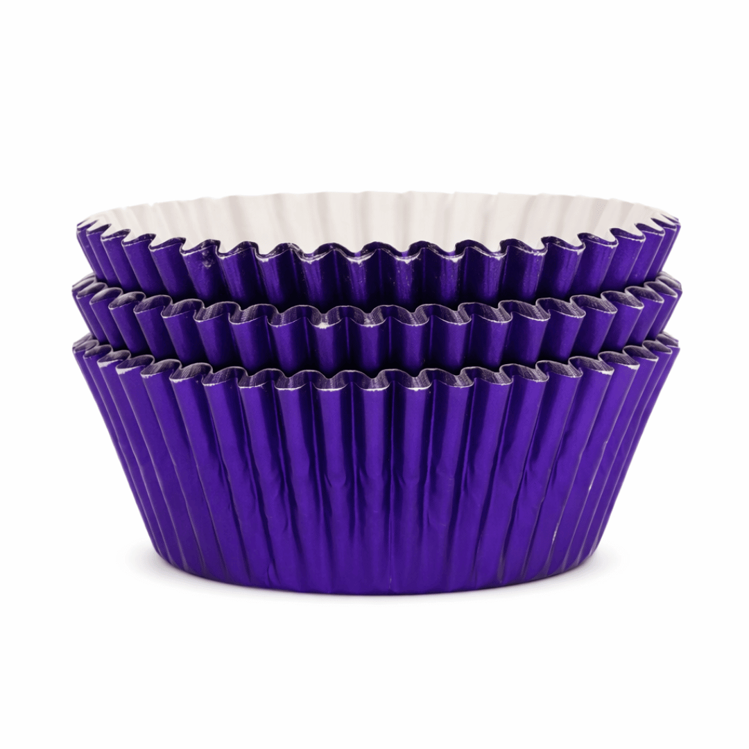 metallic purple cupcake cases