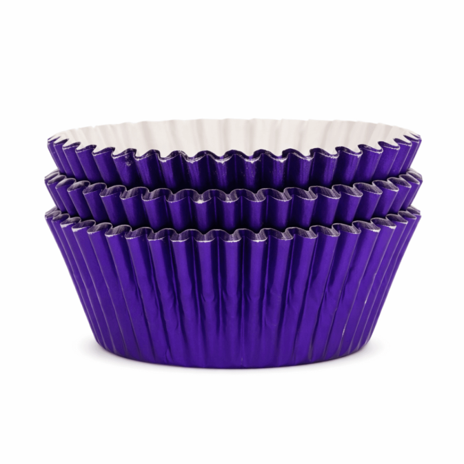 metallic purple cupcake cases