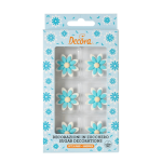 Blue sugar daisy for decorating cakes or cupcakes