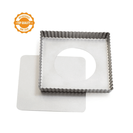square tart tin with removable base