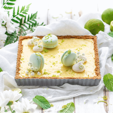 square pie tin with removable base