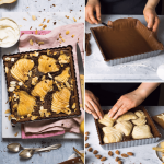 Square chocolate tart tin with removable base