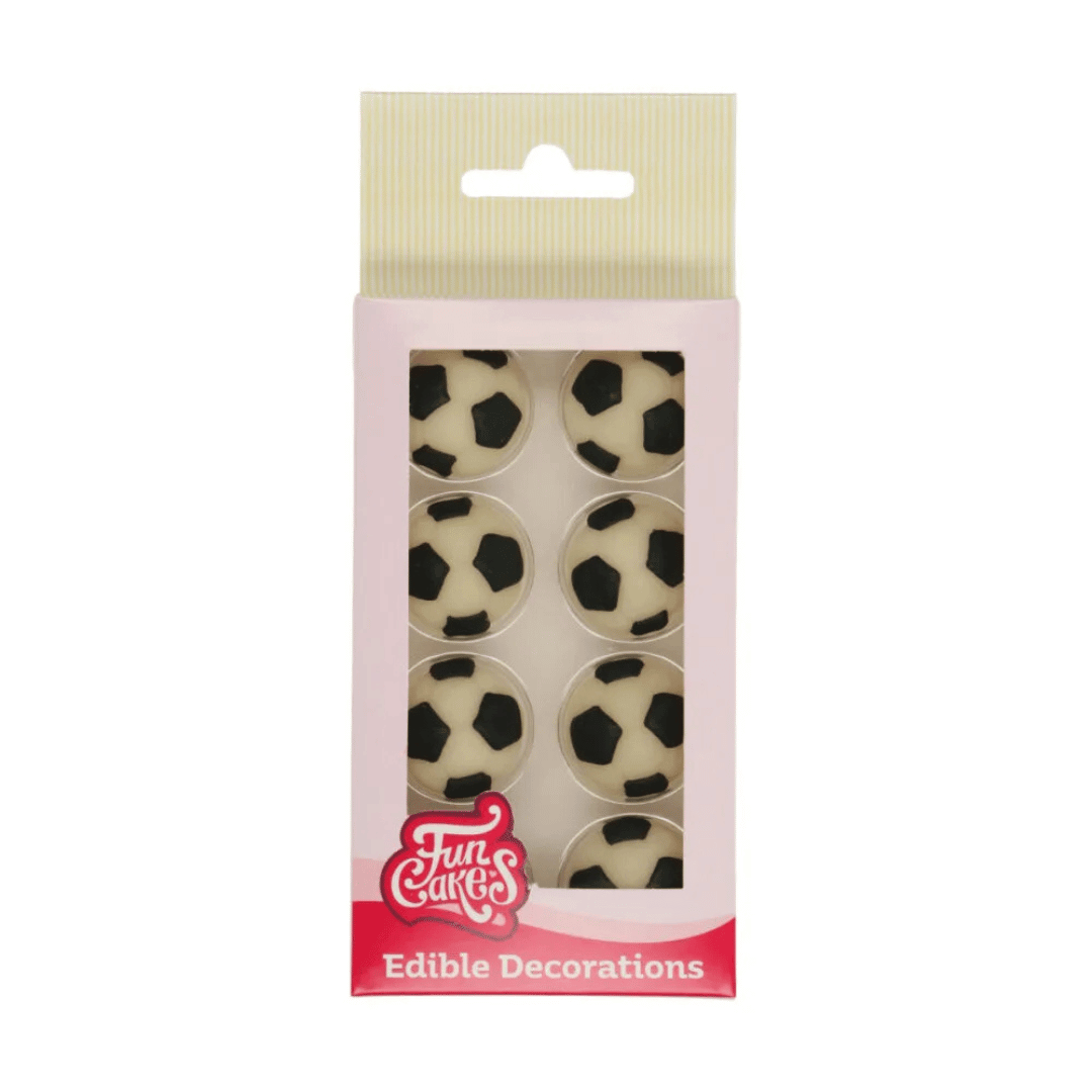 sugar decoration footballs x8