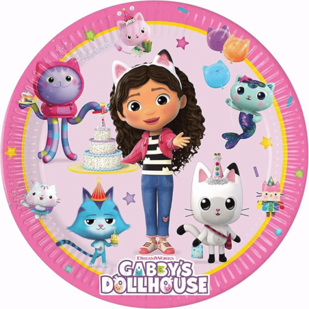 Set of 8 Gabby Cat and the Magic House plates
