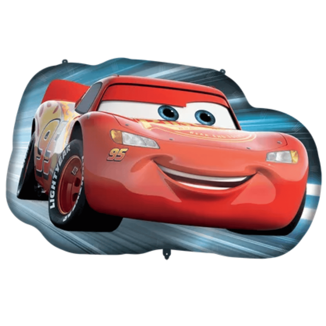 giant Cars birthday balloon with Lightning McQueen