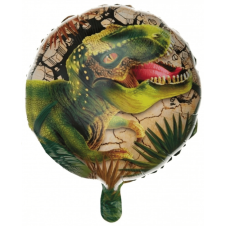 45cm dinosaur birthday foil balloon, inflatable with air or helium