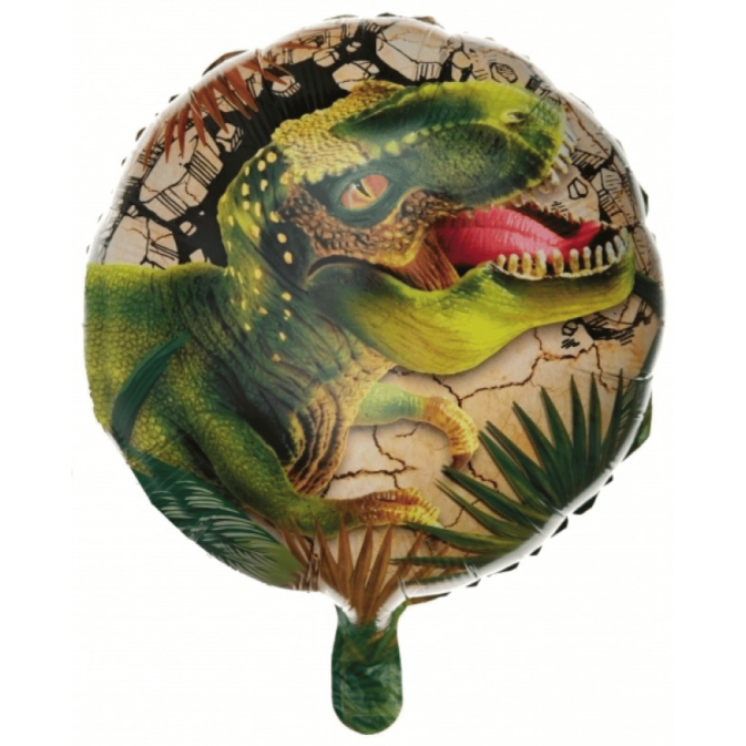 45cm dinosaur birthday foil balloon, inflatable with air or helium