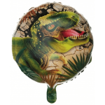 45cm dinosaur birthday foil balloon, inflatable with air or helium
