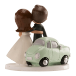 Wedding cake topper car just married
