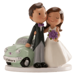 Wedding cake topper car just married 12cm