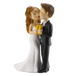 figurine-married couple kissing in profile