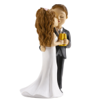 figurine-married couple kissing-back view
