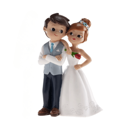 wedding cake figurine with rose decoration