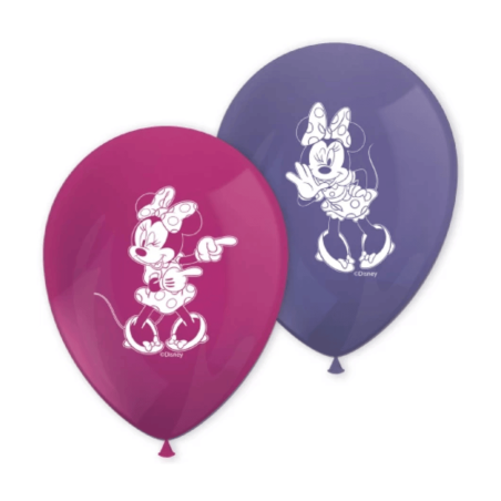 8 Minnie Mouse latex balloons | Easy birthday decorations