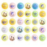 personalized saucer-shaped candies - Amalfi theme