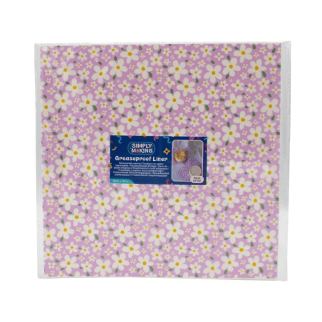 parchment paper bento cake with floral pattern