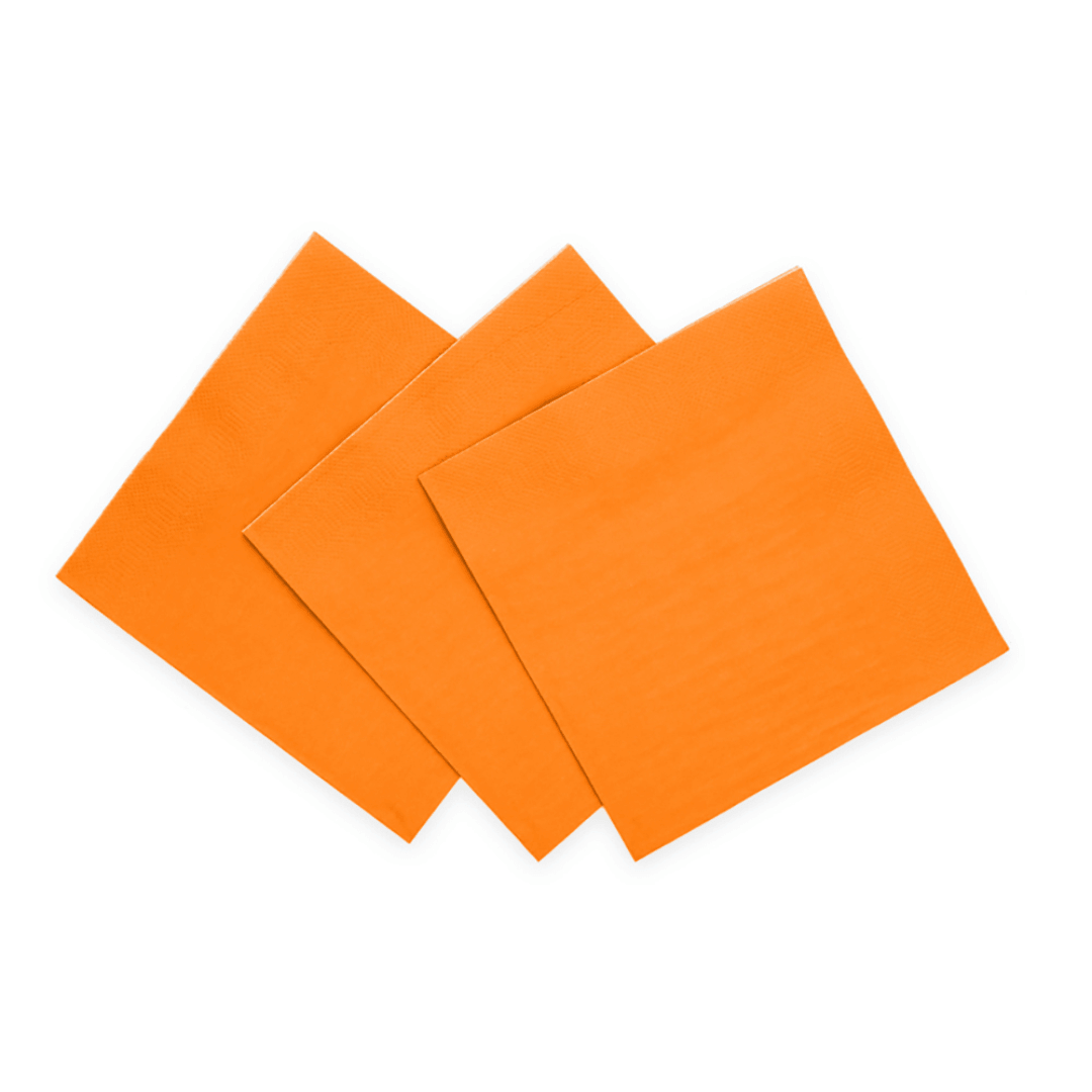 20 orange dessert napkins