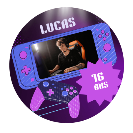 edible round photo 24cm video game