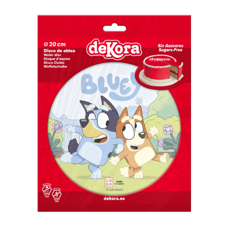 20cm wafer disc, bluey and bingo