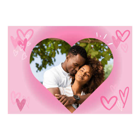 Edible photo A4 Heart