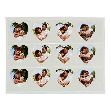 edible heart-shaped contour strips