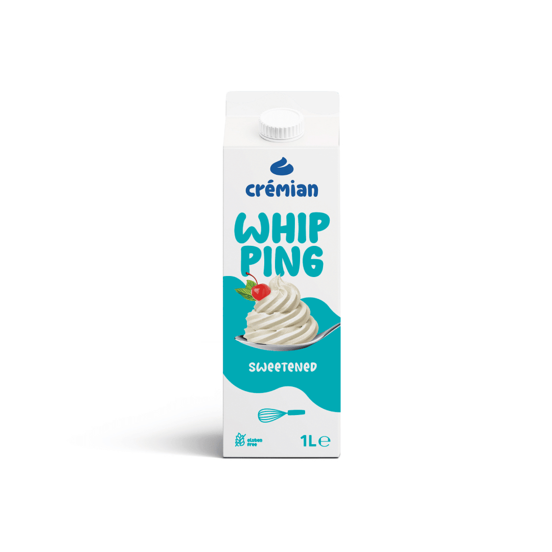 preparation for sweetened whipped cream