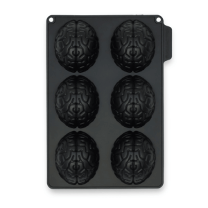 Individual brain-shaped silicone cake mold