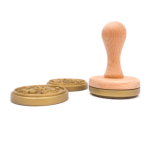 silicone and wood stamp for Christmas cookies
