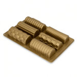 Christmas log mold with geometric decorations