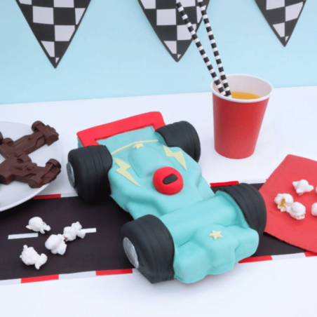 blue Formula 1 car silicone mold decorating idea