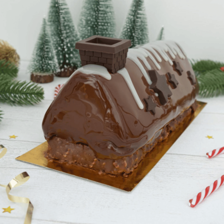 Christmas log creation, Cécoa Paris cottage