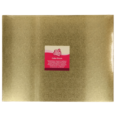 Funcakes rectangular cake board, 40 cm, gold