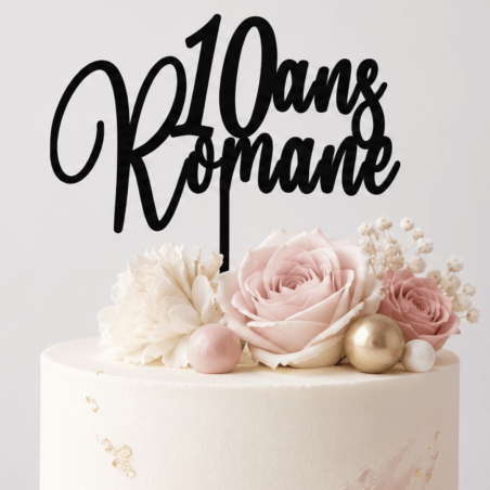 Customizable birthday topper