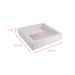 White cake box with window for professional use - set of 5