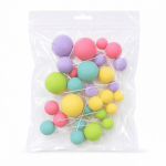30 multicolored decorative cake balls azucren