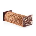 Christmas log with cocoa pod texture